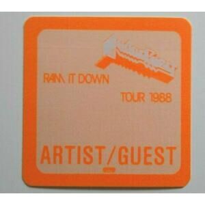 Judas Priest Backstage Pass Original 1988 Concert Tour Heavy Metal Rock Orange